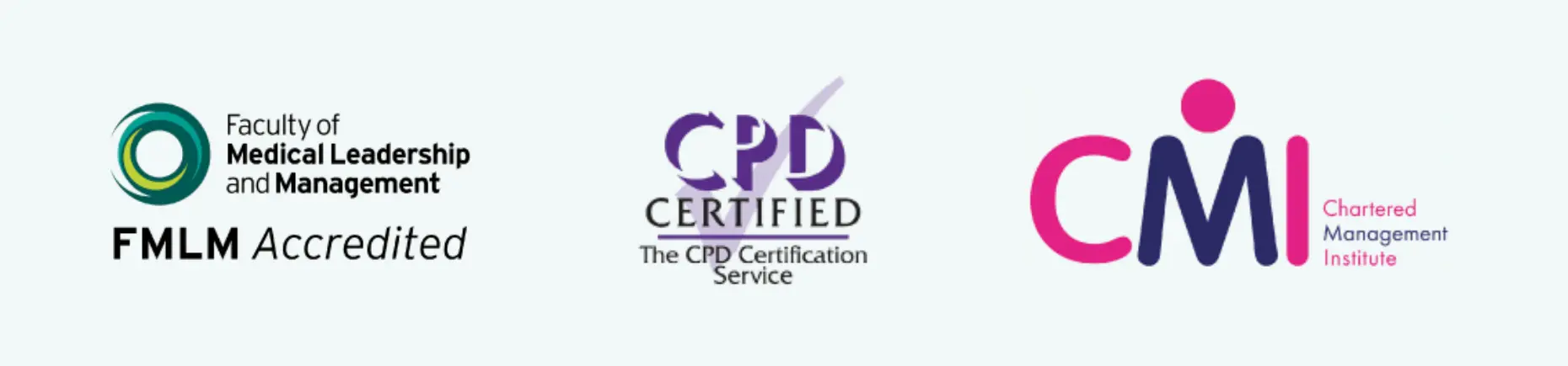 CPD Certified, FMLM Accredited, CMI